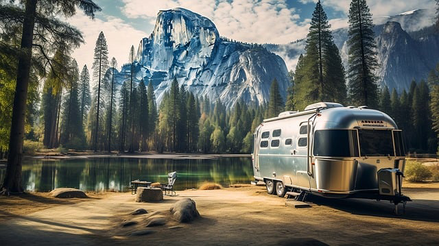 Airstream at the lake